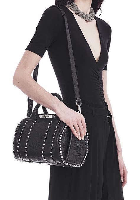 rockie bag replica|Alexander Wang ball stud rockie in matte black with rhodium .